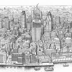 A Panorama of London Art Landmark Mike Hall for We Built This City 6