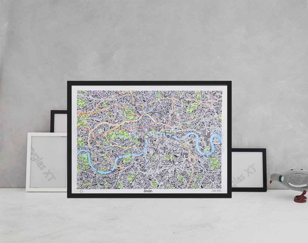 Hand Drawn Map of London Art Map Jenni Sparks for We Built This City 6