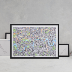 Hand Drawn Map of London Art Map Jenni Sparks for We Built This City 6