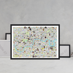 London Map of History and Culture Art Map House of Cally for We Built This City 2