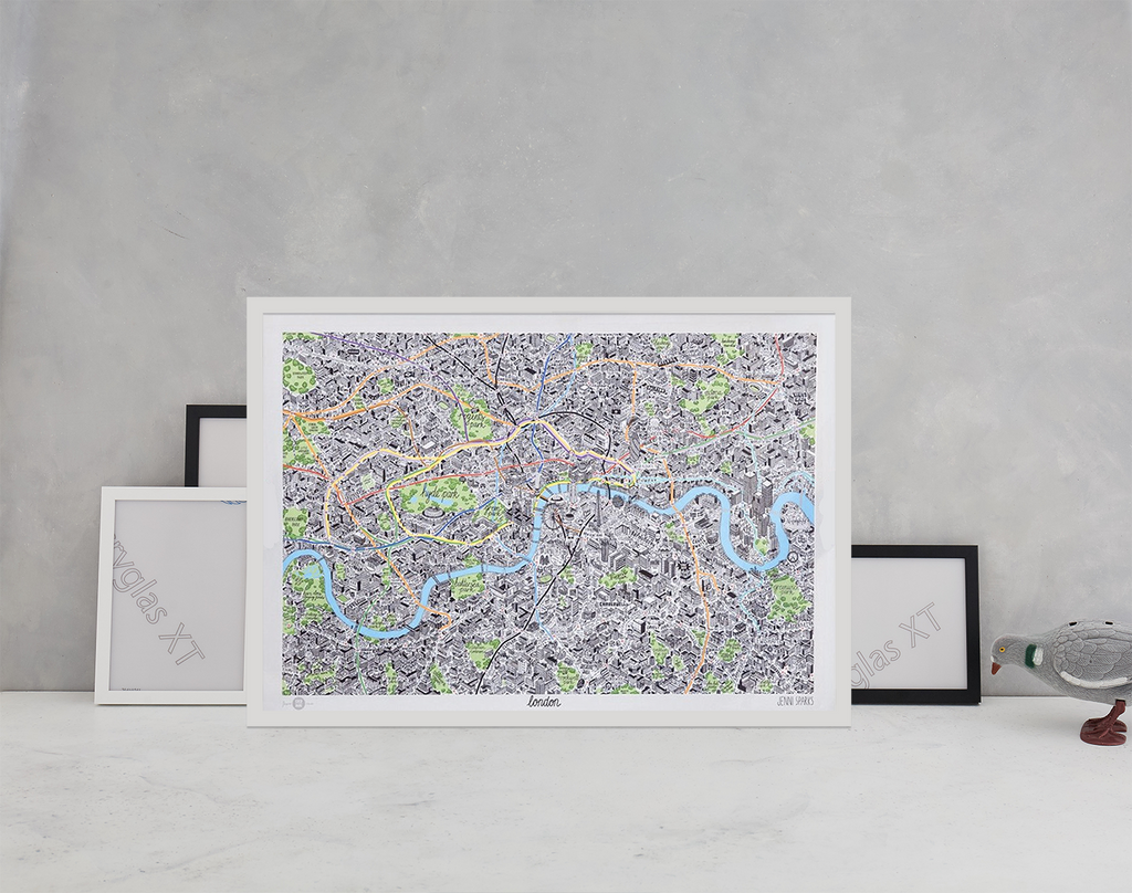 Hand Drawn Map of London Art Map Jenni Sparks for We Built This City 7