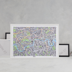 Hand Drawn Map of London Art Map Jenni Sparks for We Built This City 7