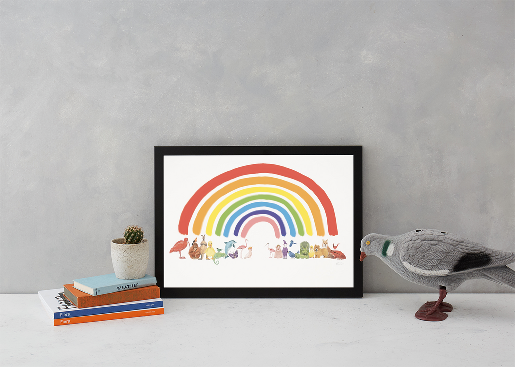 Animal Rainbow Art Wildlife Katie Viggers for We Built This City 2