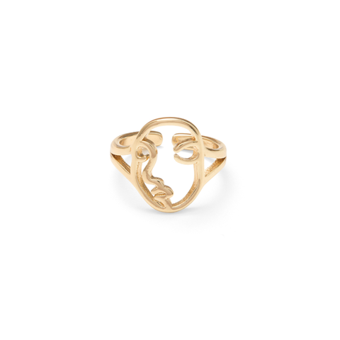 Gold Face Ring Jewellery - Rings A Weathered Penny for We Built This City 1