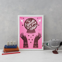 The Future is in Your Hands Pink Art Feminist Hello Lucky for We Built This City 2