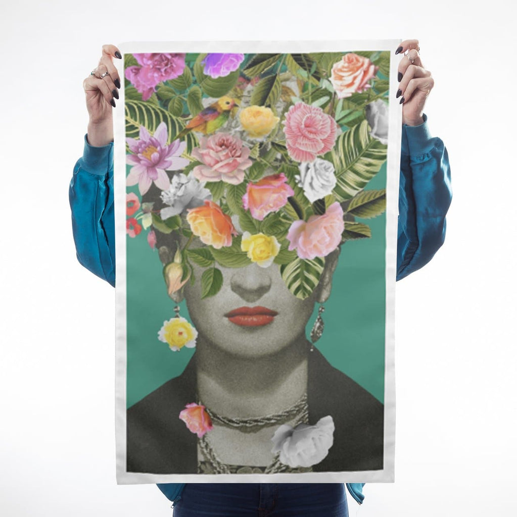 Frida Floral Teatowel (Green)