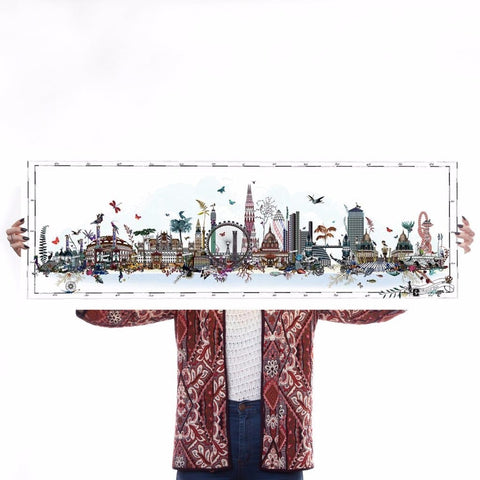 Arkitektur Lunduna Skyline Art Landmark Kristjana S Williams for We Built This City 1