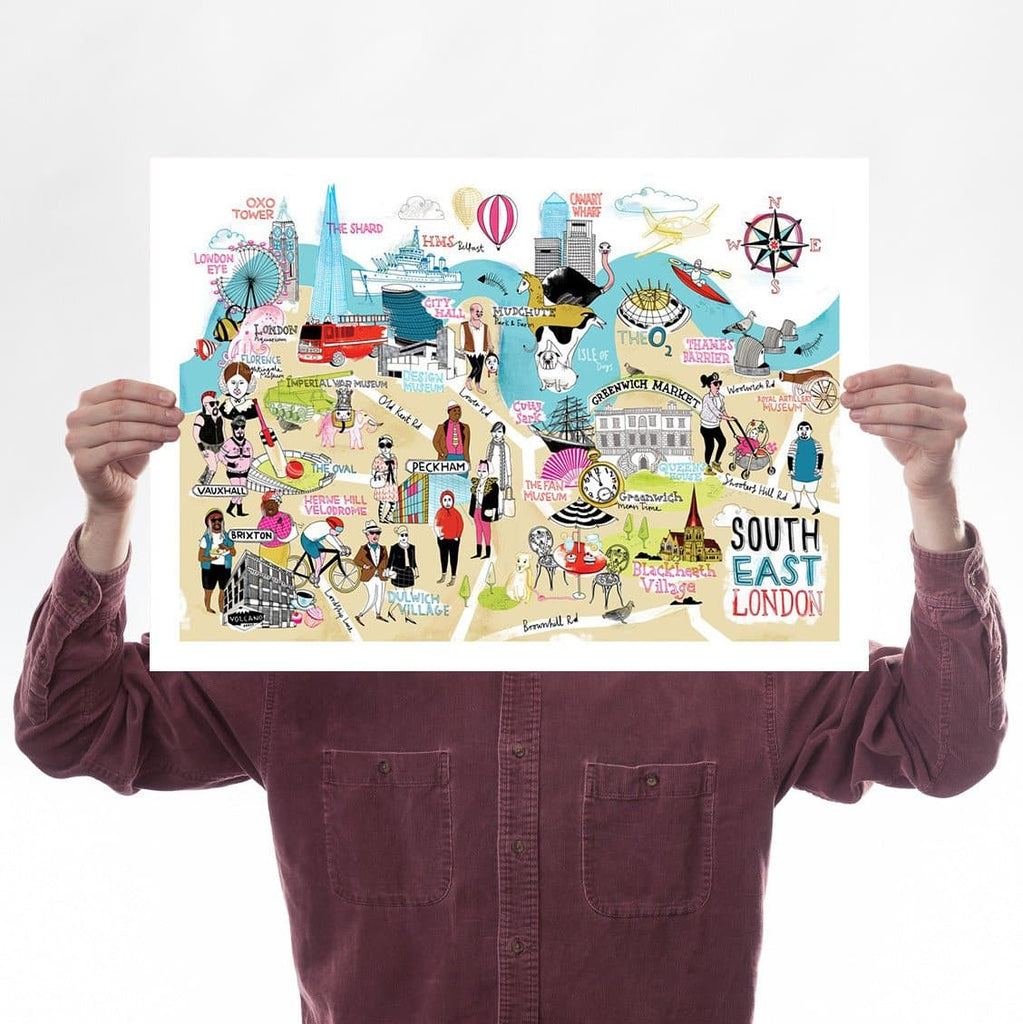South East London Map Art Map Running For Crayons for We Built This City 1