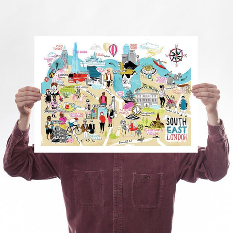 South East London Map Art Map Running For Crayons for We Built This City 1