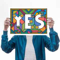YES Art Typography Supermundane for We Built This City 1