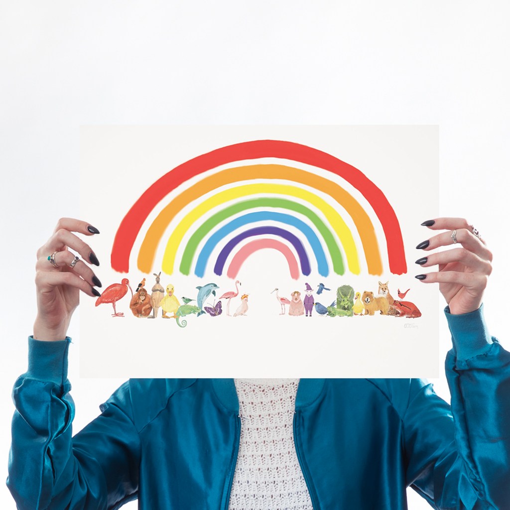 Animal Rainbow Art Wildlife Katie Viggers for We Built This City 1