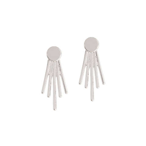 Silver Fan Earrings Jewellery - Earrings A Weathered Penny for We Built This City 1